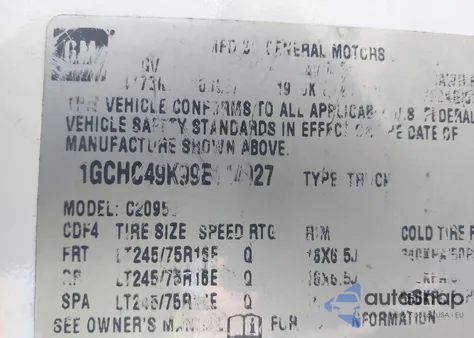 2009 Chevrolet Silverado 2500Hd Work Truck from USA, damaged, VIN 1GCHC49K99E144927